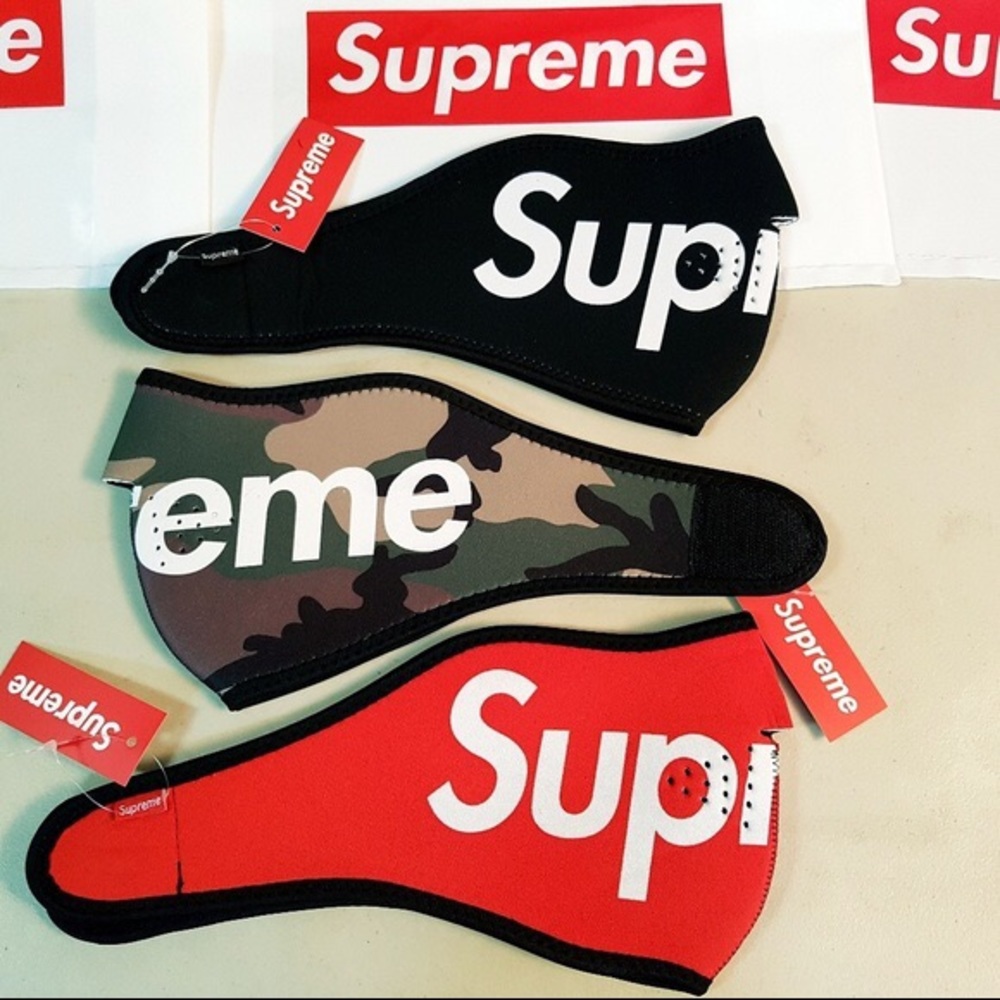 SUPREME Motorcyle Mask Masks Red Black Camo